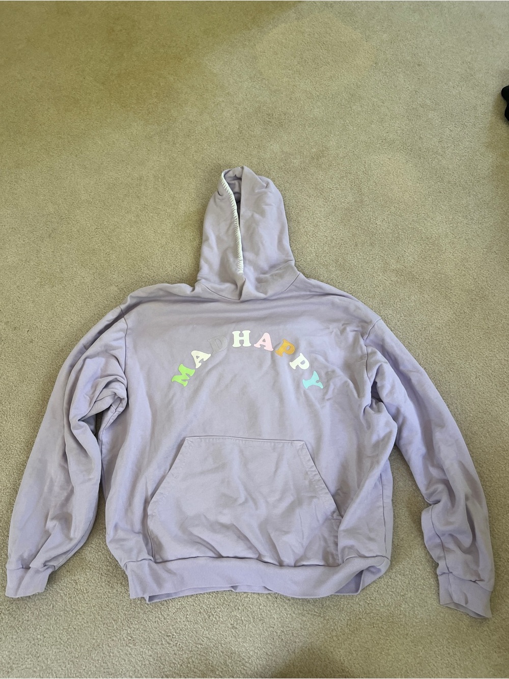 Madhappy Lavender Pullover Hoodie with Pastel Lettering